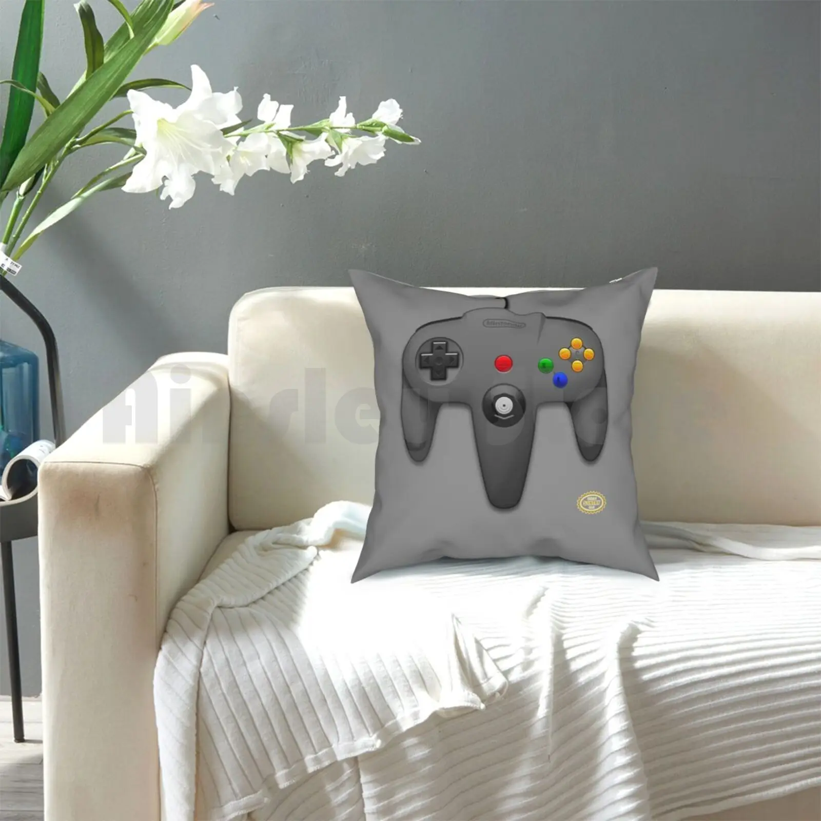 Подушка Nintendo 64 домашняя мягкая декоративная подушка с принтом игровой