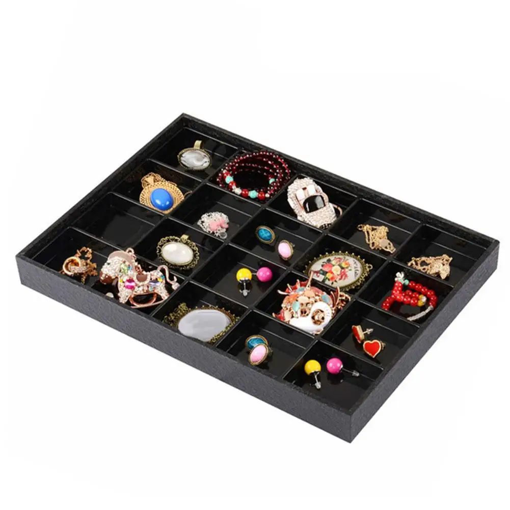 

20-Compartments Watch Earrings Jewelry Drawer Organizer Display Tray Storage Box