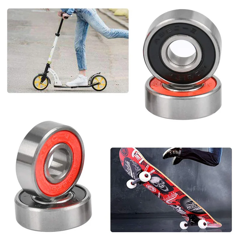4 шт. 608RS подшипники для скейтборда роликовые скейтборды колеса скутера резиновый