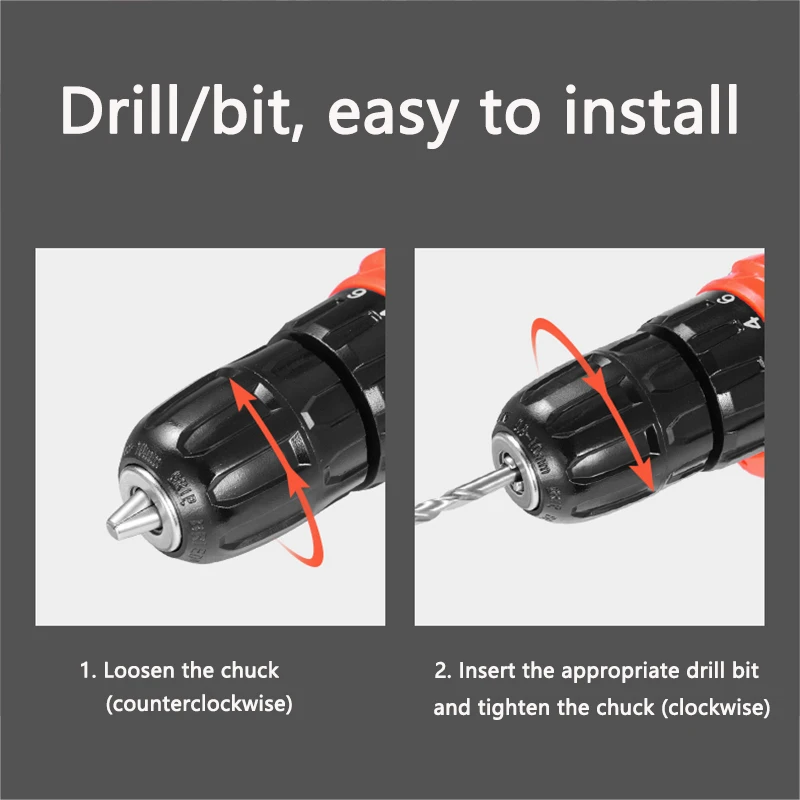 2 батареи ручная дрель аккумуляторная электрическая ударная мощность дрели