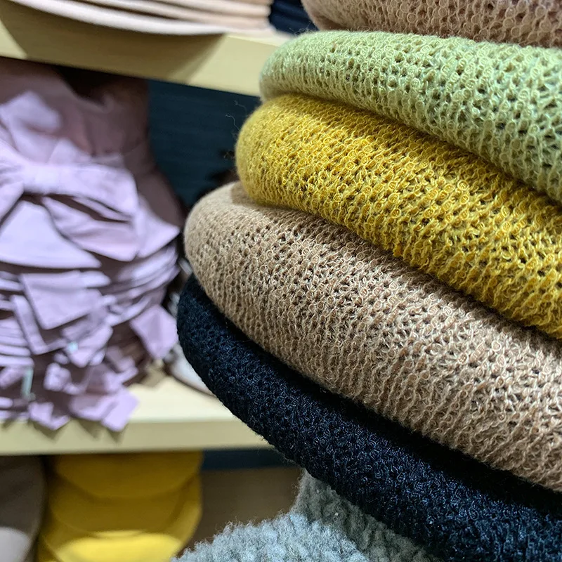 

202003-js036 New Spring Summer Color Polyester Hollowing Out Ventilation Beret Cap Men Women Leisure Painter Hat