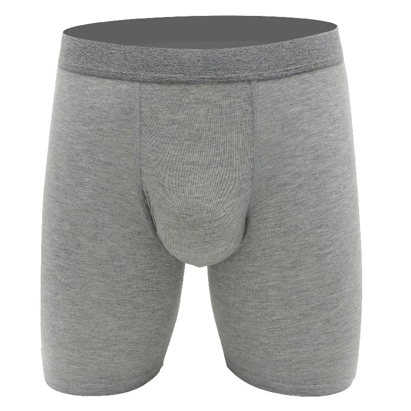 

1Pcs/lot New High Quality Brand Fashion Sexy Modal Men's Long Boxer Shorts U Convex Breathable Man Underwear Male Panties Trunks