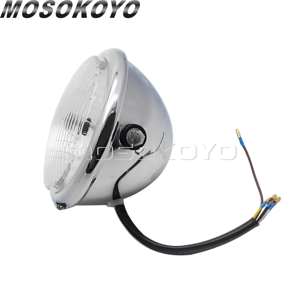 Motorcycle H4 Headlight Headlamp For Harley Honda CG125 Yamaha Suzuki Vintage Chopper 12V Head Light Lamp Cafe Racer Custom |