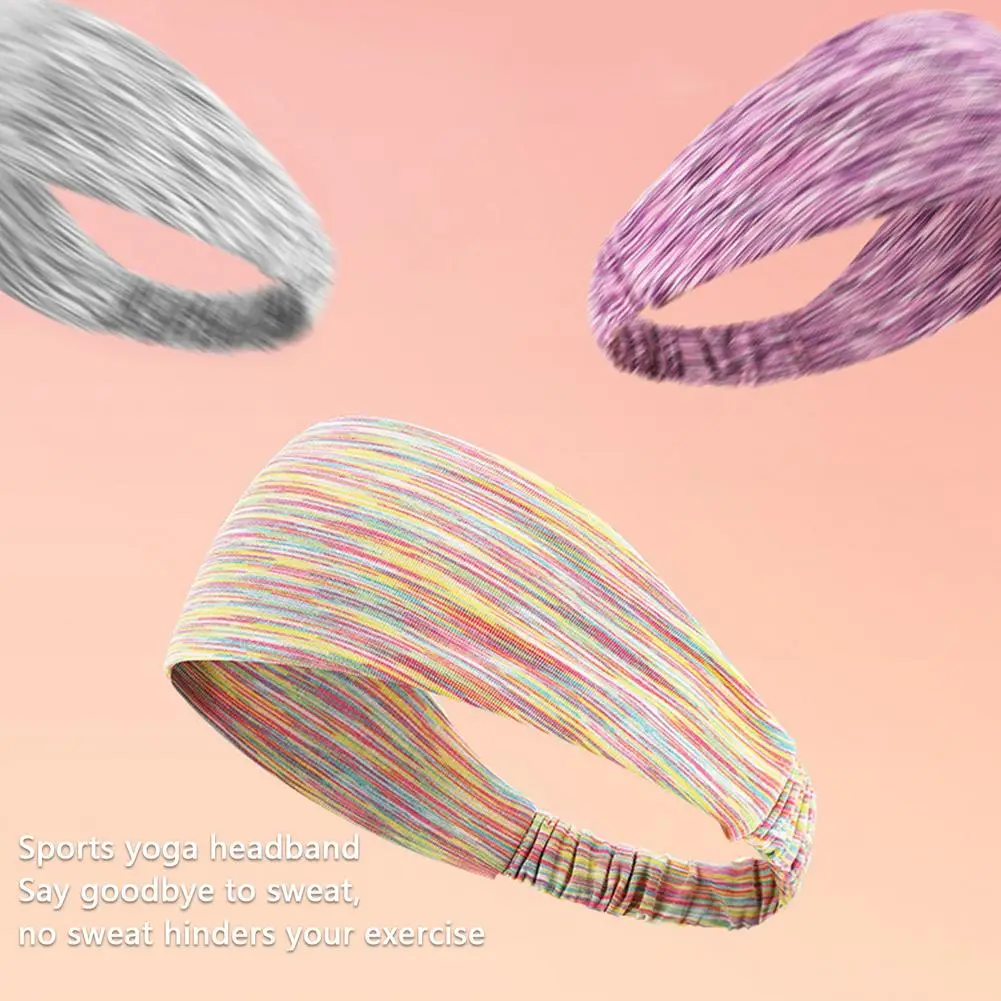Повязка на голову поглощающая пот дышащая эластичная повязка для фитнеса бега и