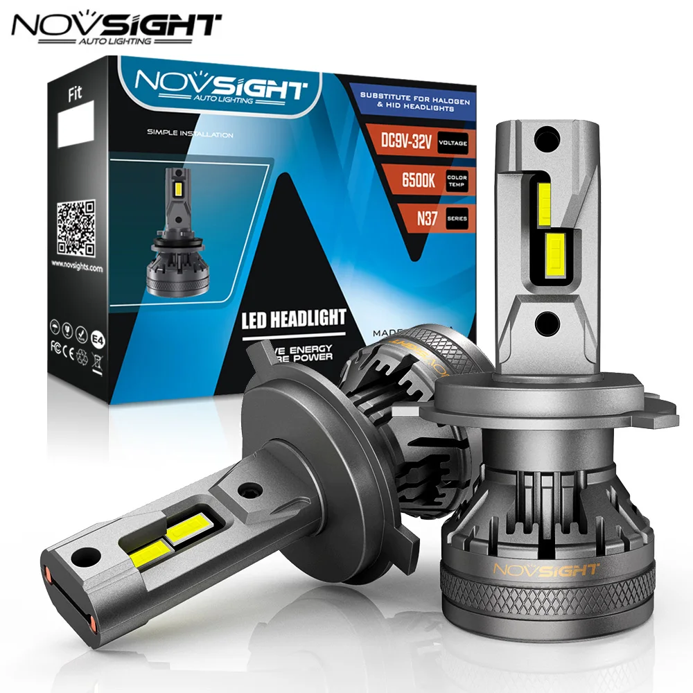 NOVSIGHT H7 H4 H11 H8 H9 H1 H3 9004 9005 9006 9007 120 Вт 22000LM декодер Автомобильная фара 6500K