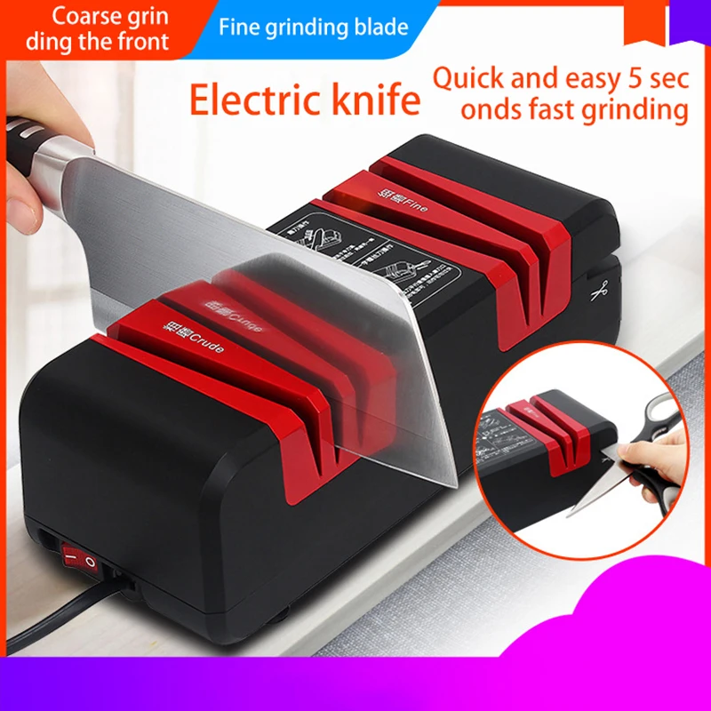 

Multi-function knife sharpener Electric Household fast sharpener automatic knife grinder Kitchen knife grindstone 15-Degree Beve