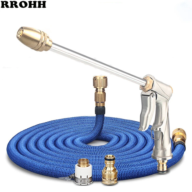 25FT-100FT Expandable Garden Hose Flexible Water Hose Plastic Hoses Pipe With High-pressure Spray water Gun To Watering Car
