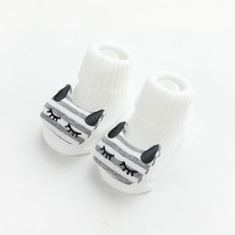 

Children's Cute 3D Cartoon Knee High Cotton Sock, Breathable Sweat Absorption Non-slip Elastic Baby Girls Boys Floor Sock 0-3Y