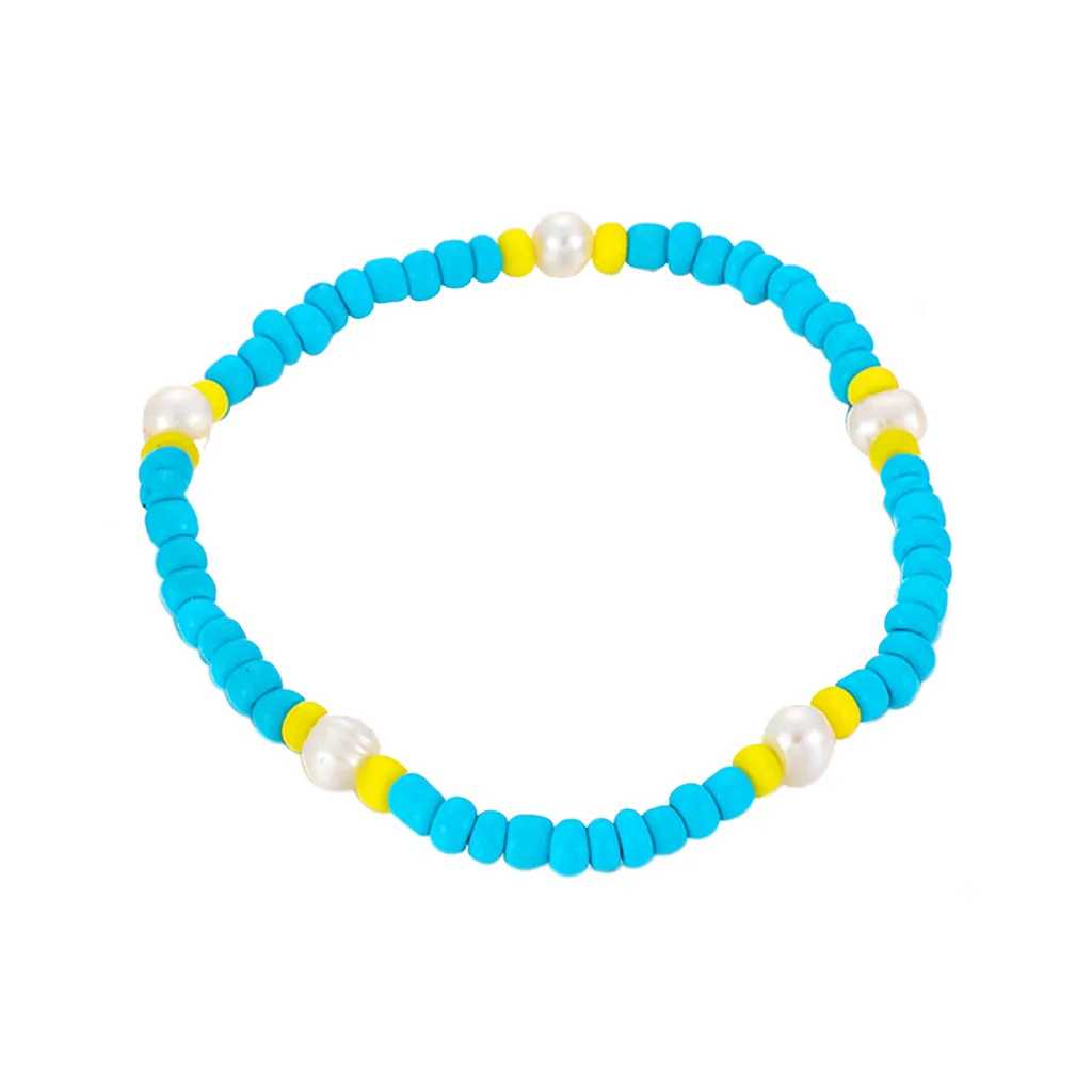 Модные Простые бусины из натурального жемчуга многоцветные однослойные