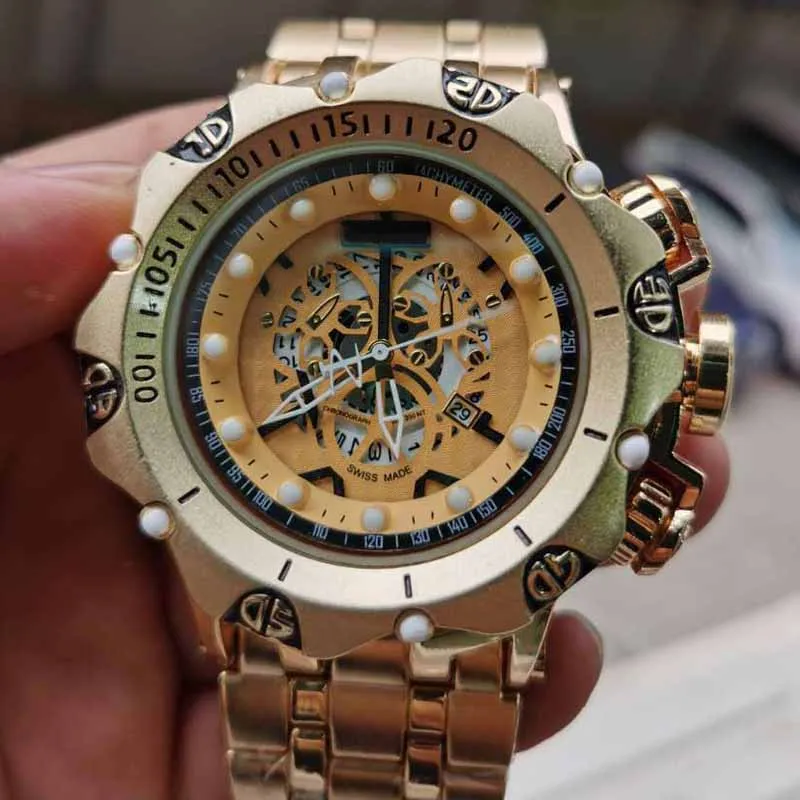 

Luxury Men's Watch Quartz, Casual fashion Watches Men Sports Business Male WristWatch 52MM Large Dial relogio masculino