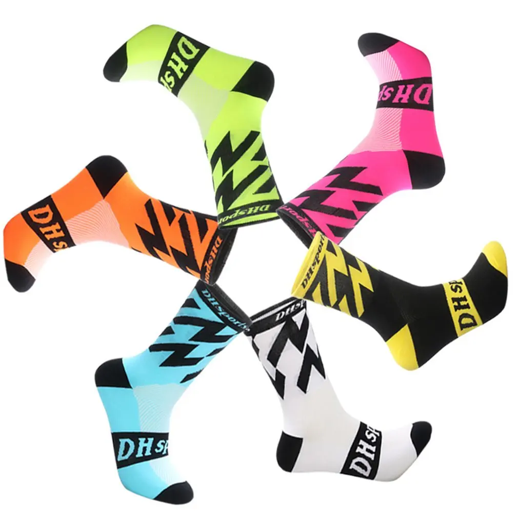 

Men Women Cycling Socks for Bike Sports Socks Compression Professional Running Spin Class Hiking Gym Cool Funny Hot