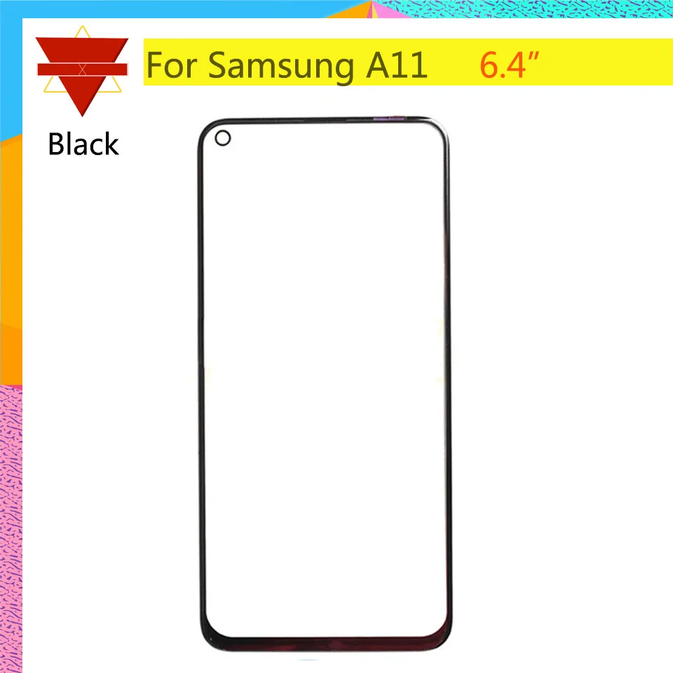 10 шт./партия для Samsung Galaxy A11 сенсорный экран передняя стеклянная панель ЖК-дисплей