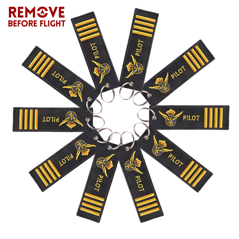 Удалить перед полетом брелок пилота epaulett вышивка багажная бирка ювелирные