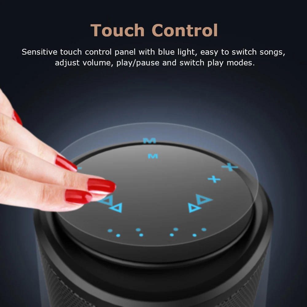 ZEALOT S8 Bluetooth колонка беспроводной сабвуфер 3D стерео сенсорное управление AUX