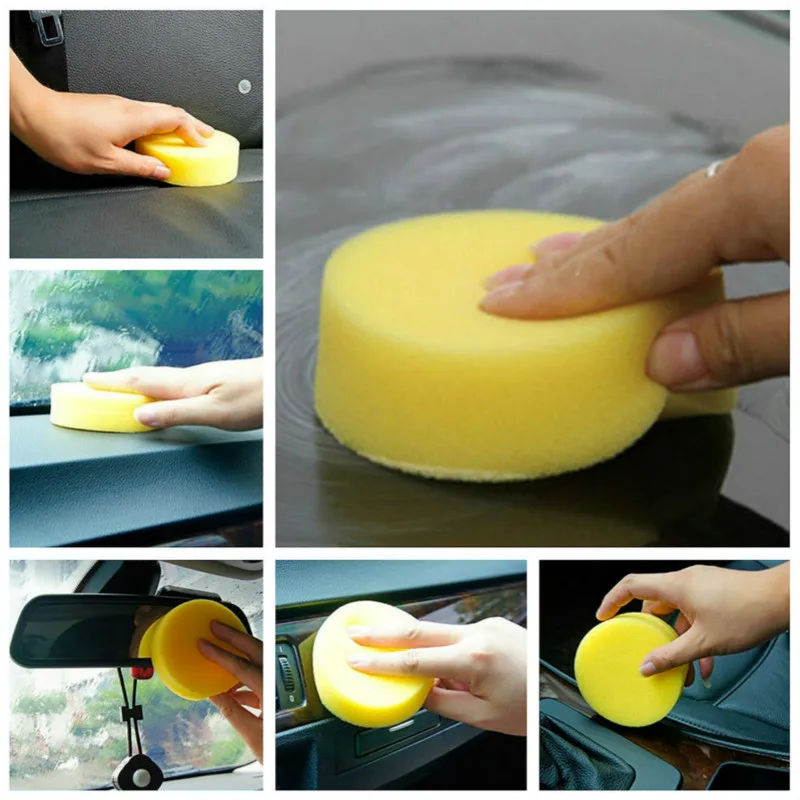

2@#Car Accessries Car Wash Sponge Cloth Large Cleaning Honeycomb Coral Compression Sponge Car Cleaning Beauty Waxing Polishing