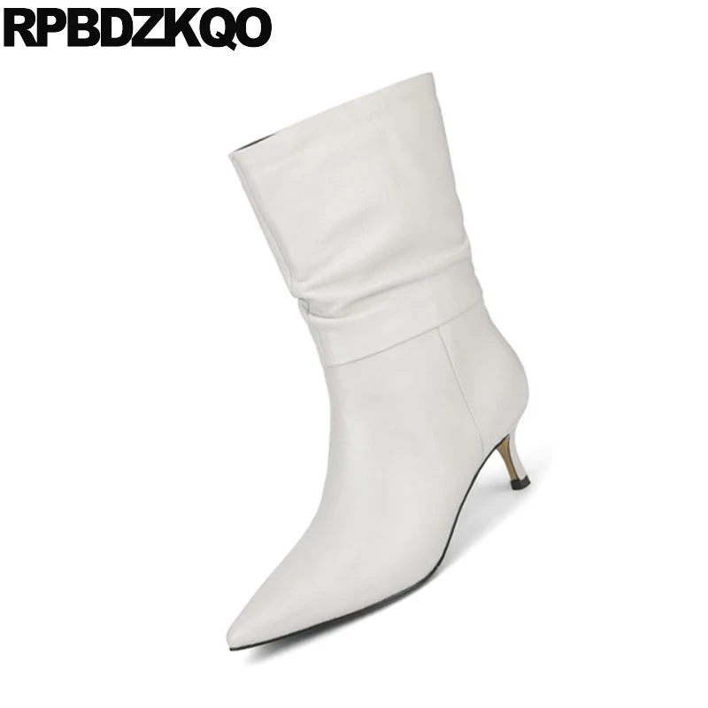 Женские ботильоны ручной работы на шпильке черные короткие ботинки из