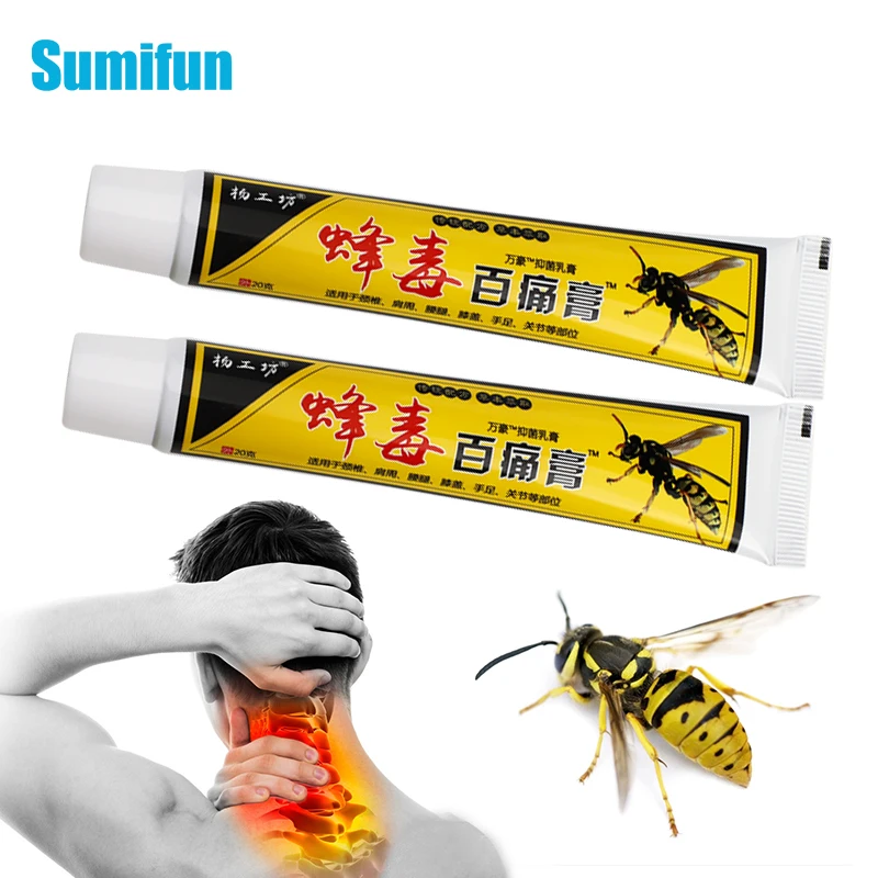 

20g Bee Venom Pain Relief Ointment Rheumatoid Muscle Neck Shoulder Body Sprain Orthopedic Plaster Arthritis Joint Cream Massage