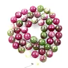 Бусины из натурального камня, розово-красная линия, мраморные, незакрепленные бусины для изготовления ювелирных изделий, рукоделия, нитка браслета 4-12 мм