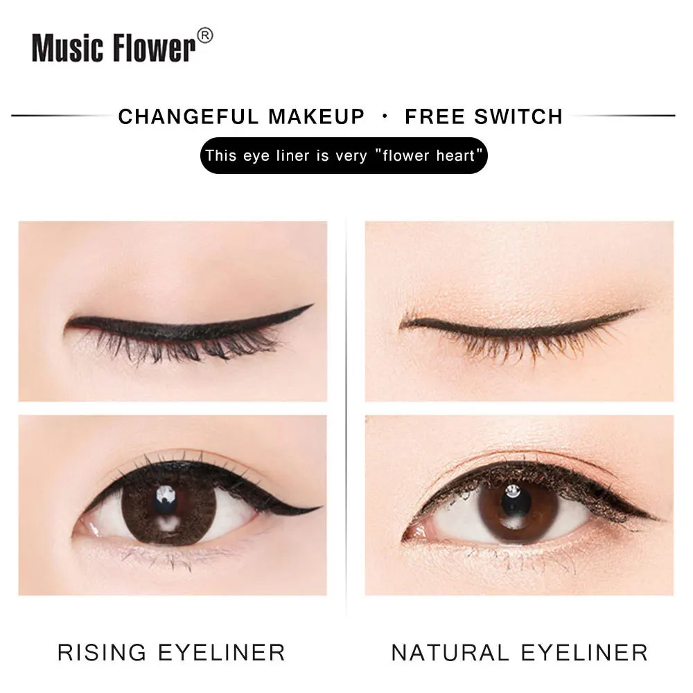 Музыкальный Цвет Водостойкий и Спортивный Подводка От Всех Типов Пота Оптом Ручка-Фонтан Гладкая Анти-Размазывающая Косметика для Макияжа Подарок М5091.