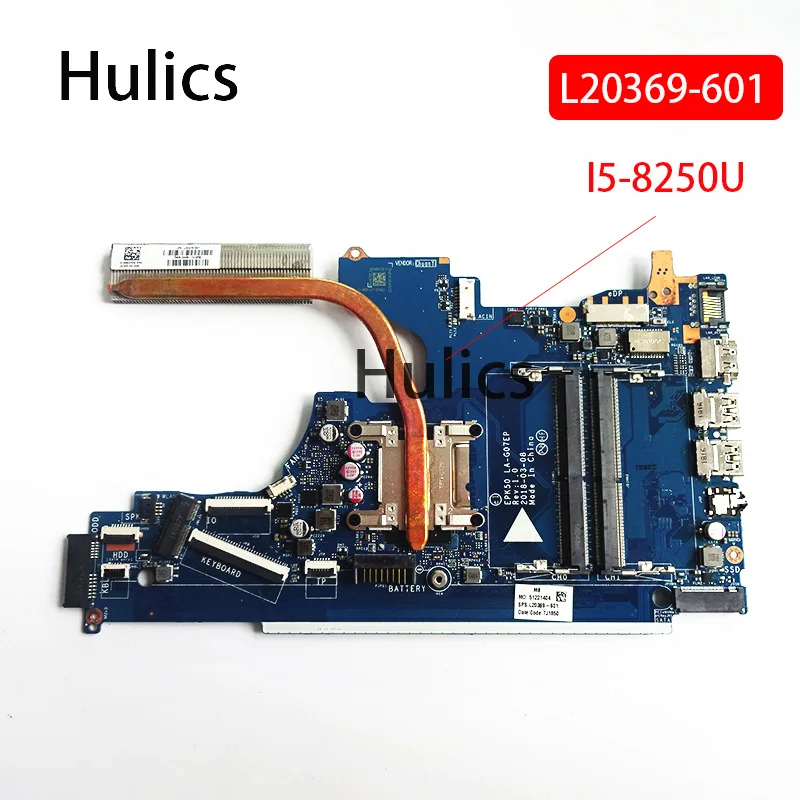 Hulics оригинальный L20369-601 L20369-001 EPK50 LA-G07EP для HP 15-DA 15-da0073wm материнская плата