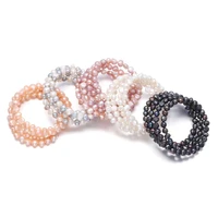 100 natural freshwater pearl bracelets high quality freshwater pearl bracelets for women 6 7mm