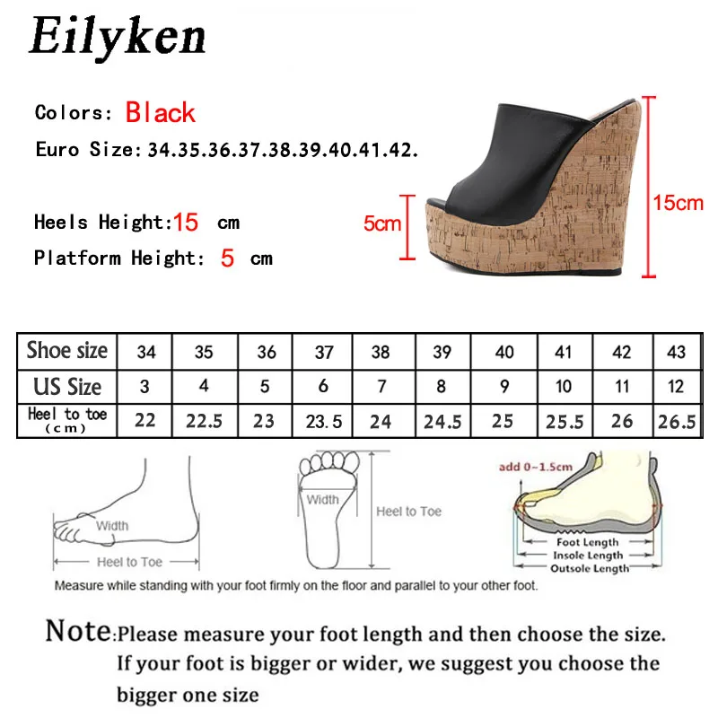Летние модные уличные тапочки Eilyken на платформе с открытым носком