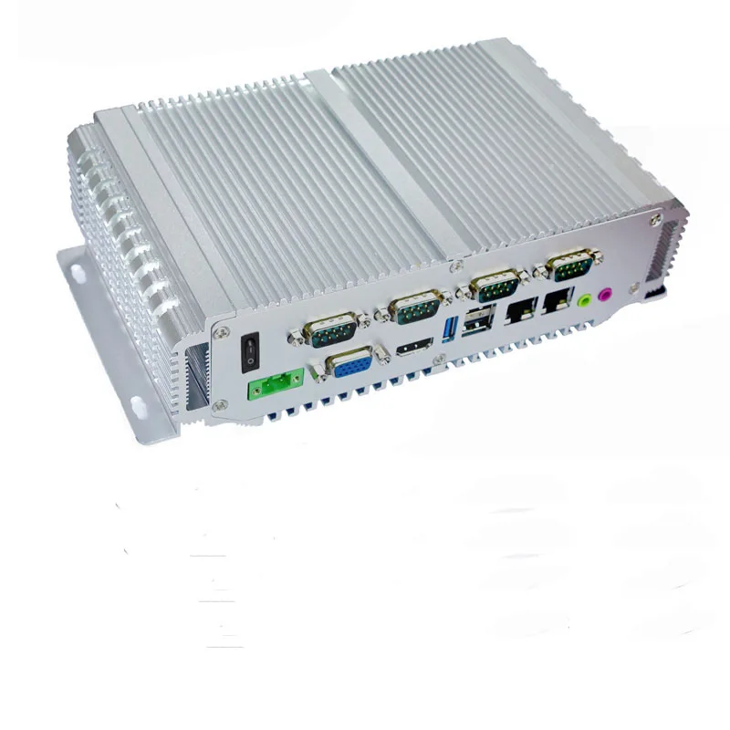 Новейший дизайн безвентиляторный промышленный ПК J1900 четырехъядерный 64 Гб SSD