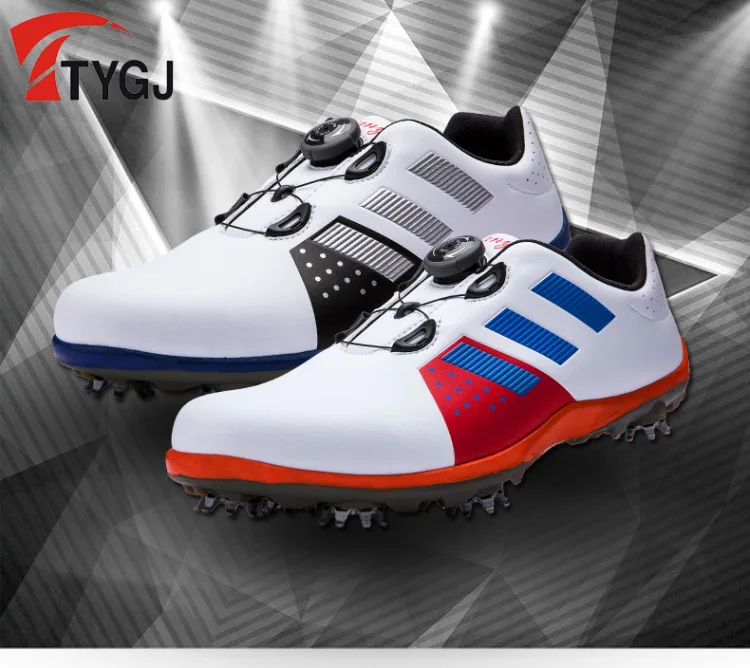 

New golf shoes men's antiskid waterproof shoes rotary laces detachable studs breathable men's shoes