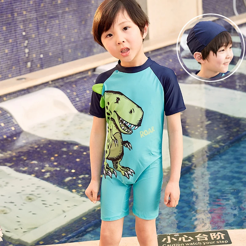 

Siamese Boys' Swimsuits Seaside Surfing Suit Korean Baby One-piece Swimsuit for Children 2019 Nian Summer Spandex Cn(origin)