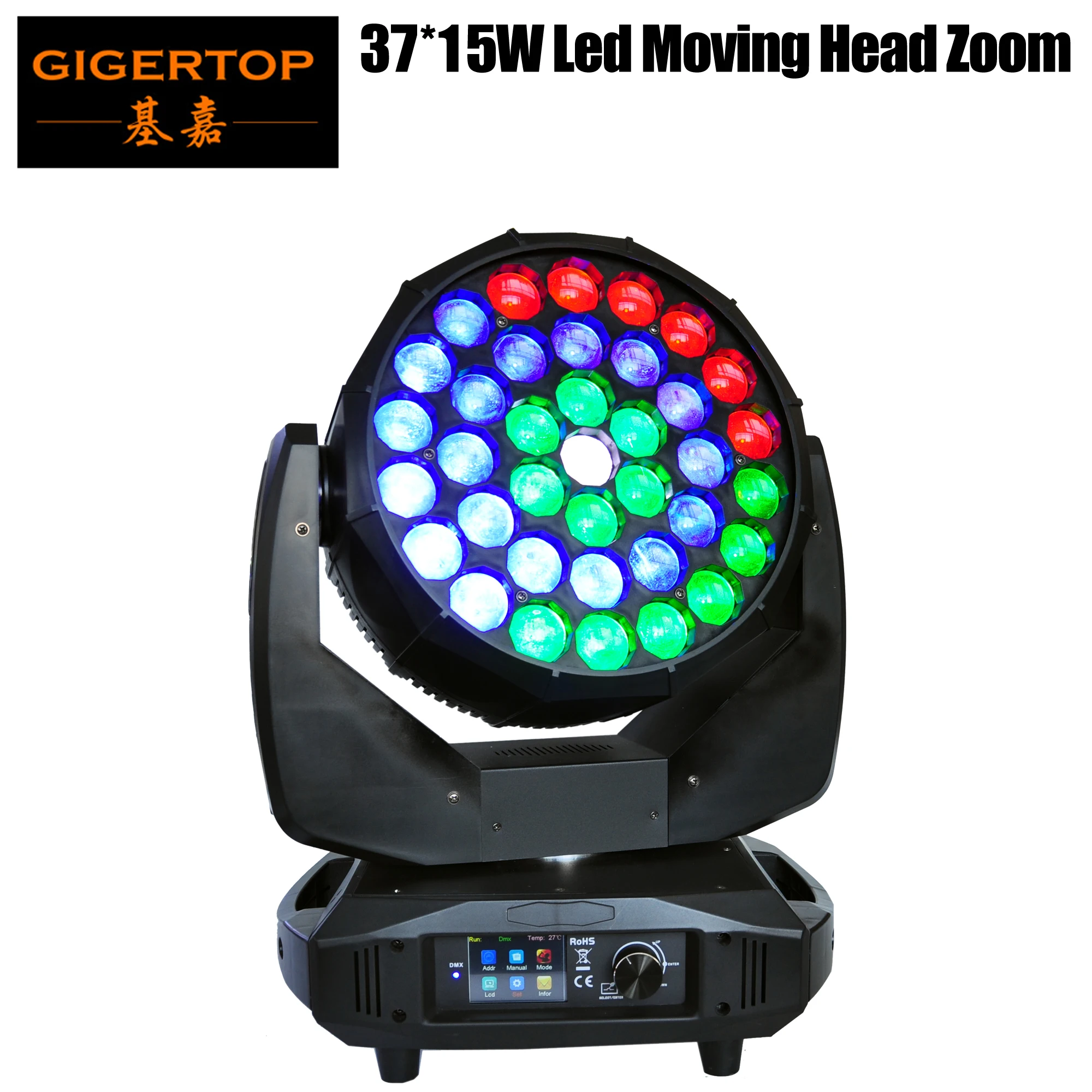 Светодиодный сценический светильник TIPTOP 37x15 Вт RGBW 4 в 1 K20 большой пчелиный глаз