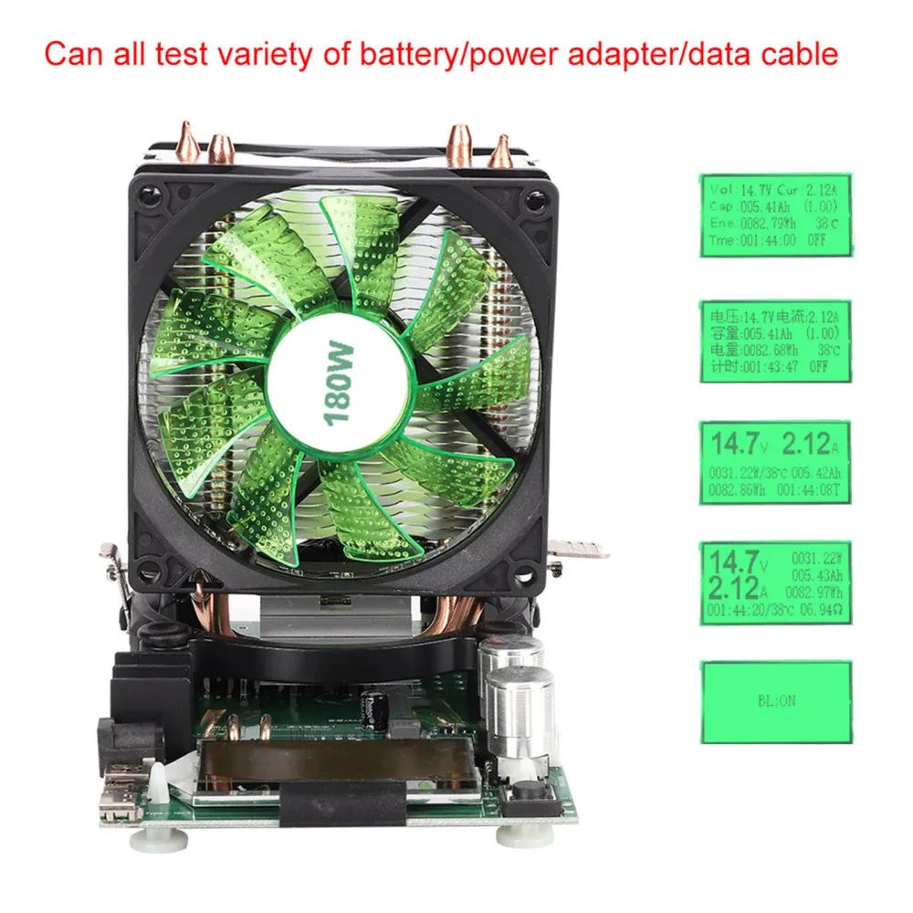 

Power Tester Adjustable Support QC2.0 Compatible QC3.0 Fast Voltage Multifunctional 180W USB Intelligent Electronic Load