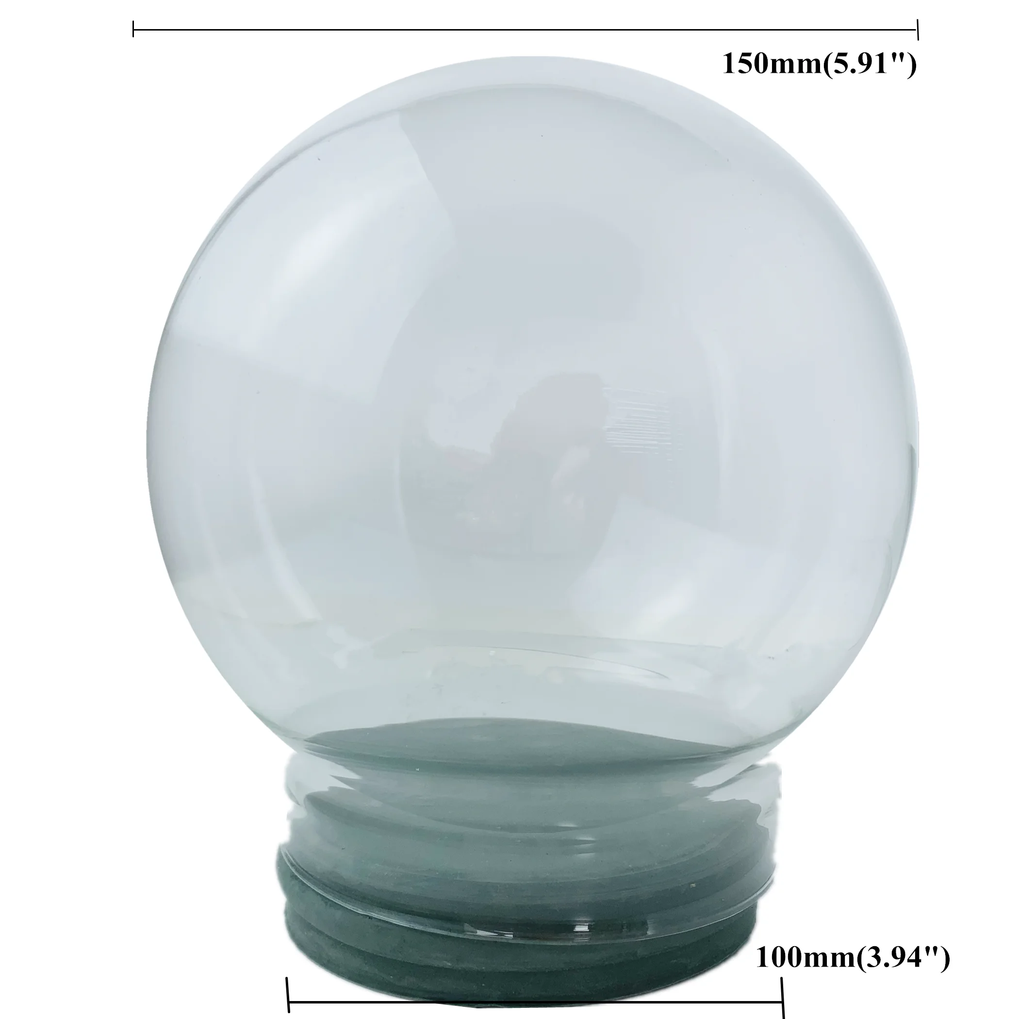 150 мм DIY пустой стеклянный снежный шар с резиновой пробкой диаметр большой
