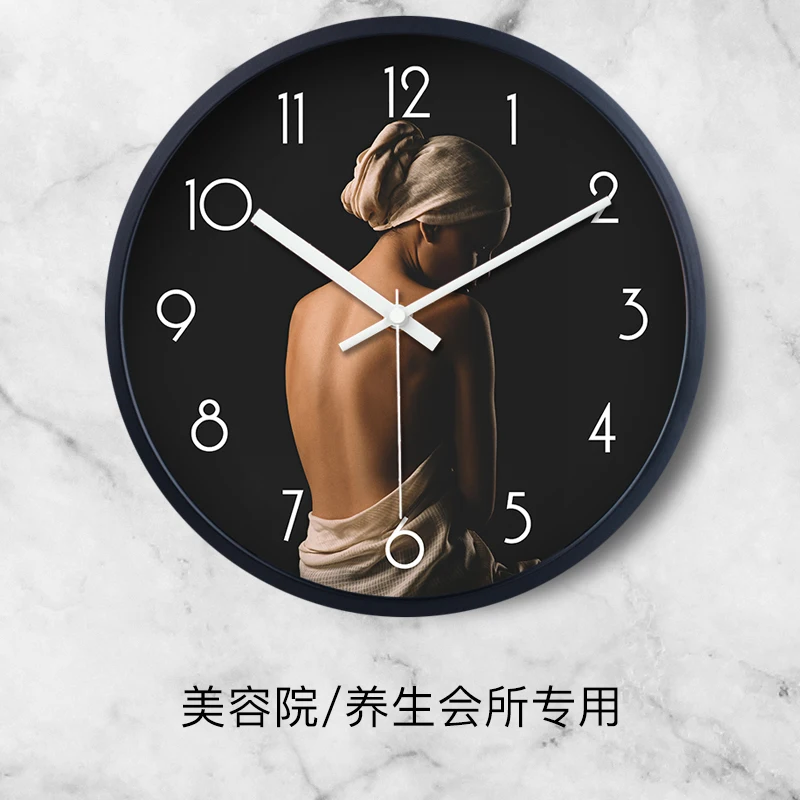 Beauty Salon Wall Clock Metal Clocks Home Decor Creative Health Preserving Individual Modern Silent CC50WC | Дом и сад