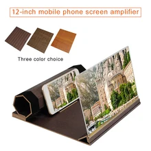 12 Inch 3D Mobile Phone Screen Magnifier HD Video Amplifier Stand Bracket with Movie Game Magnifying Folding Phone Desk Holder