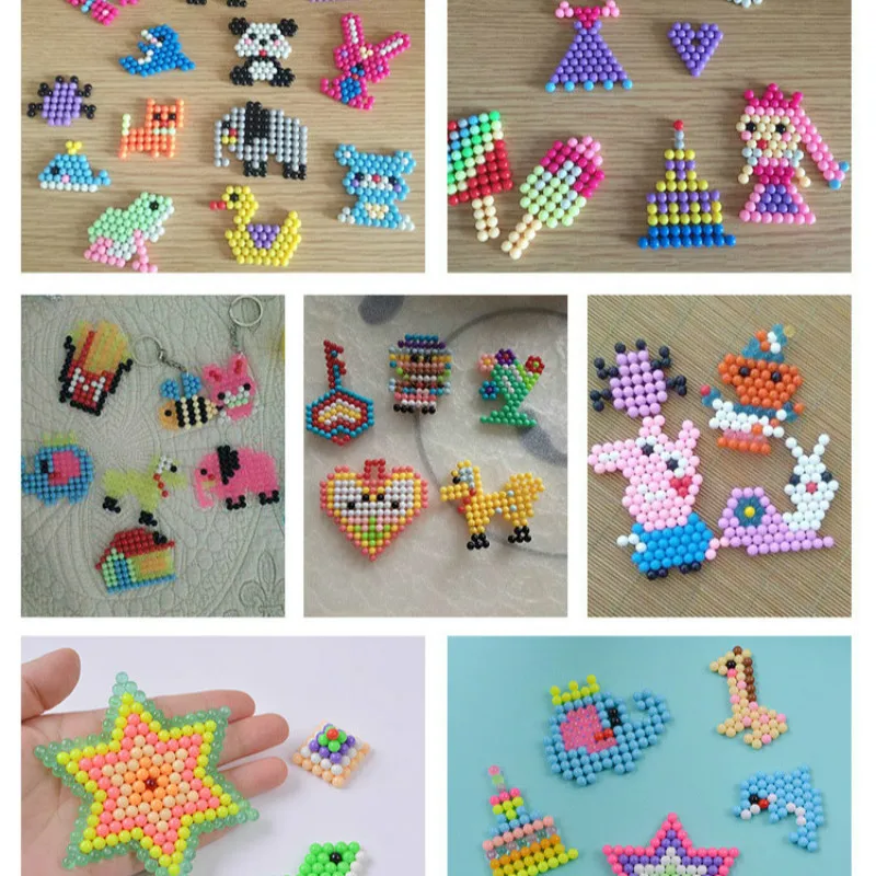 

Magic Water spray hama beads 3D toys for kids girls Crystal aqua DIY puzzle pegboard Handmade hamma bead make up Ball Games