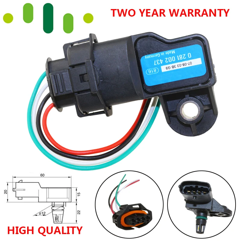 0281002437 Boost карта сенсор для Alfa Romeo 147 156 159 166 автомобиль Brera GT Giulietta Mito паук Volvo S60 V70 с разъемом