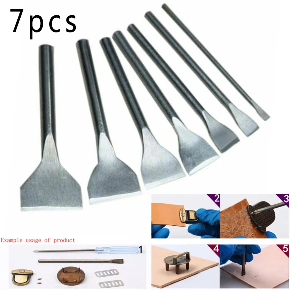

7Pcs/set Leather Craft Tools Slot Punches Straight Punch DIY Hand Work Tool