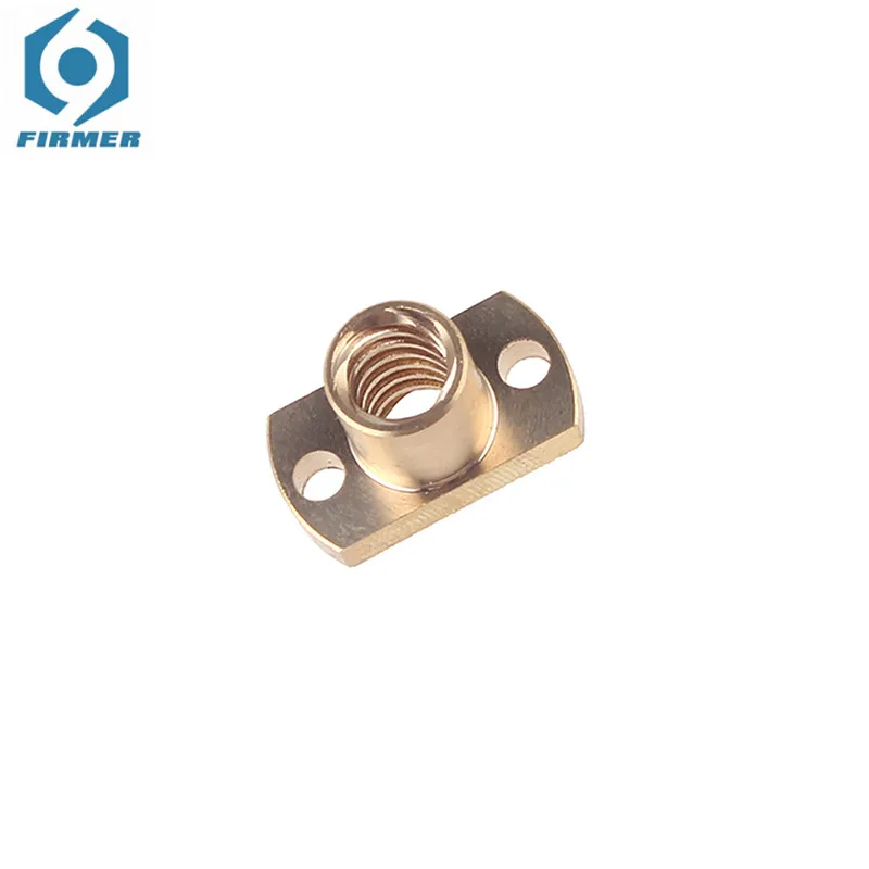 Свинцовый винт T8 H-образная гайка фланец латунная шаг 1 мм/2 мм Lead1/2/4/8/10/12 мм/14