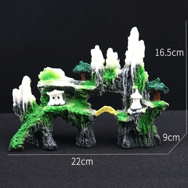 Аксессуары для аквариума декорации Искусственные белые Снежная гора озеленение
