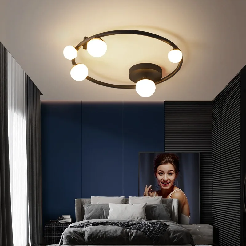 

5 Glass LED Living Room Chandeliers Dimmable Bedroom Dining Room Hanging Light Fixtures New Style Home Deco 110/220V