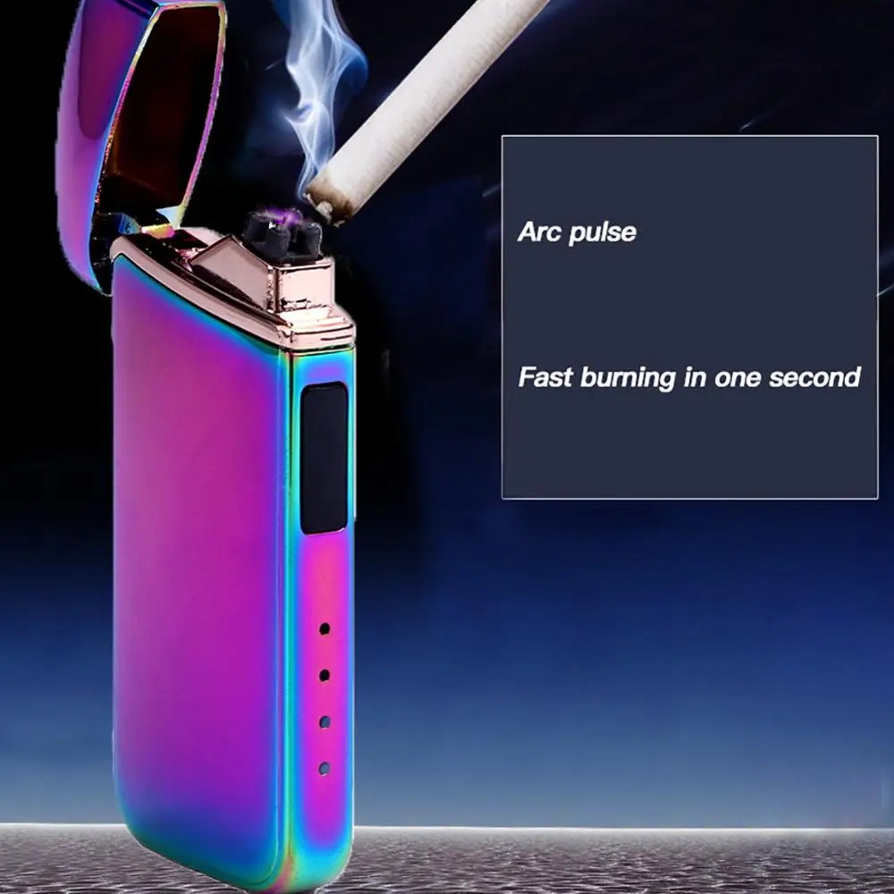 Usb зарядка электронная двойная дуга беспламенный прикуриватель перезаряжаемый