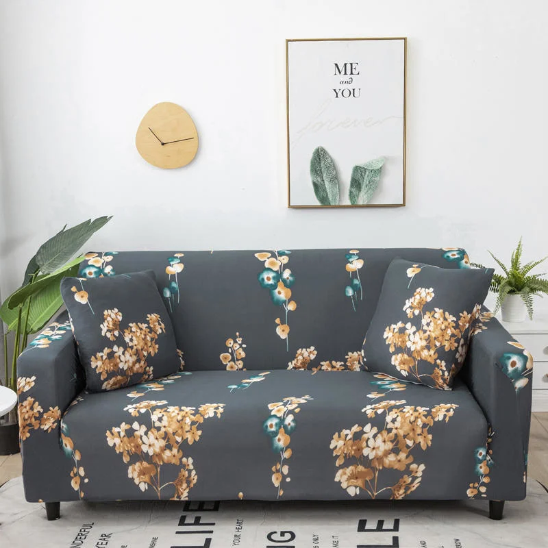 

Floral Sofa Furniture Covers For Living Room Sectional Corner Sofa Elastic Couch Cover Shape Sofa Slipcover Cushions Home Decor