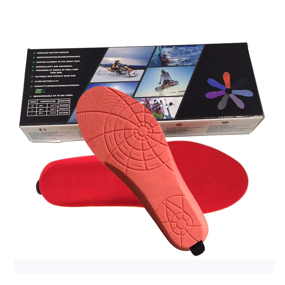 Аккумуляторные теплые стельки для ног с подогревом спорта на открытом воздухе