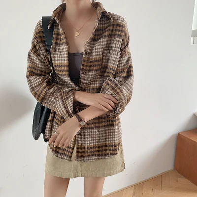 Рубашка женская бархатная утепленная модная повседневная свободная