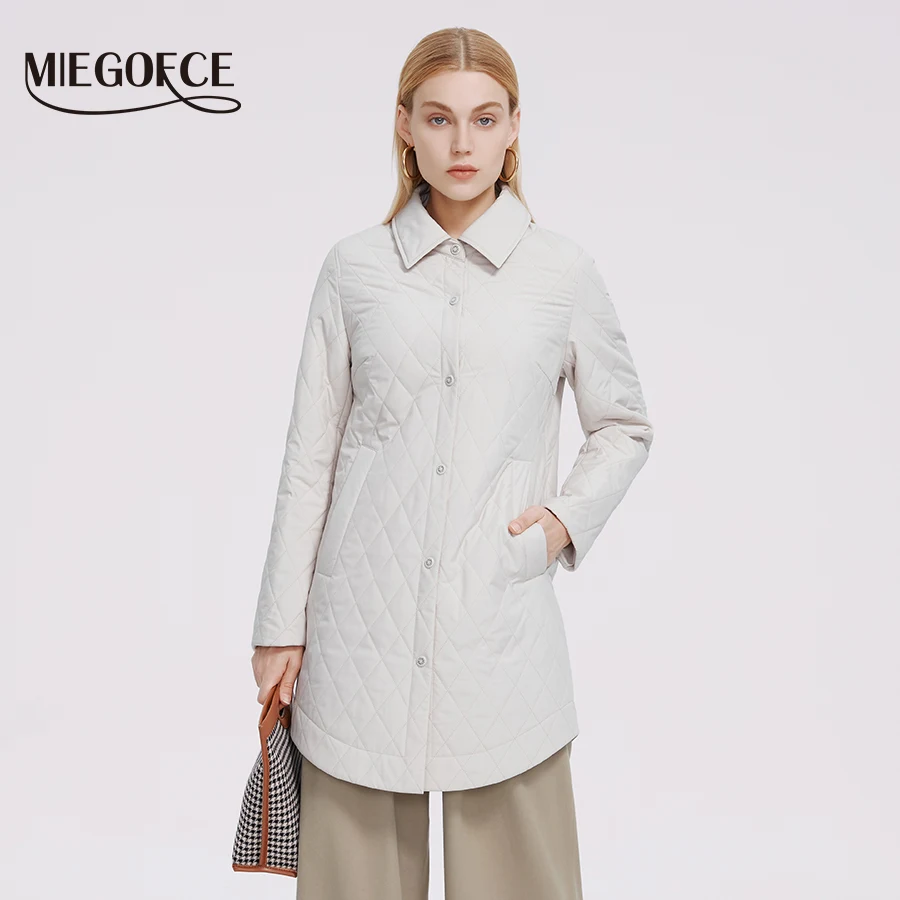 MIEGOFCE 2021 новая коллекция весенняя женская куртка пальто женское ветрозащитная