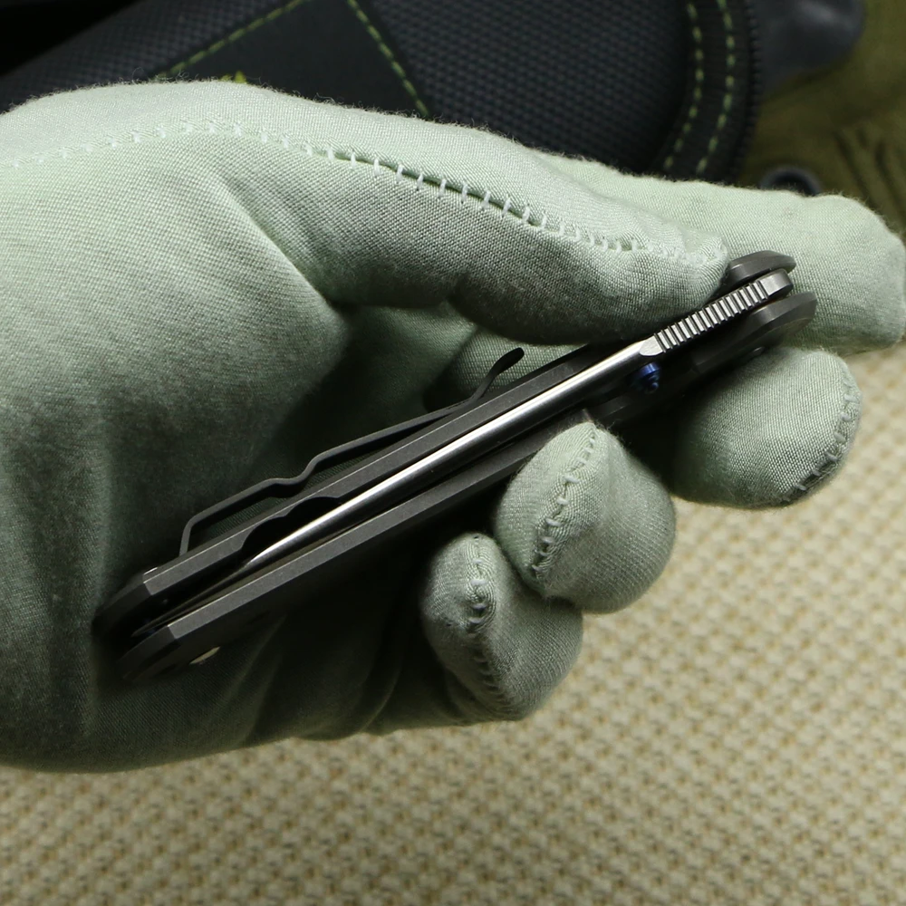 Kanedeiia маленький складной нож Sebenza 21(2,9") D2 лезвие титановая ручка универсальный инструмент для кемпинга и охоты карманные ножи для выживания