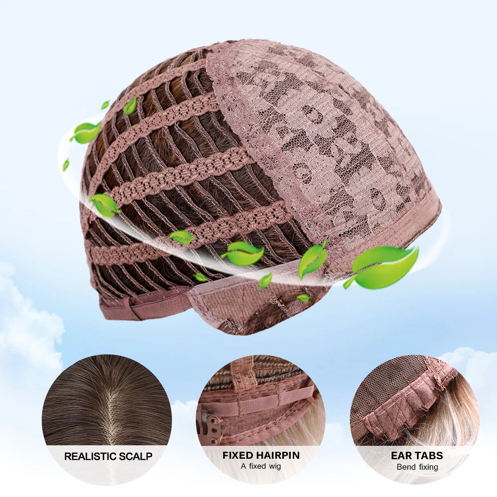 Парик для женщин натуральные длинные прямые синтетические волосы с блондинкой
