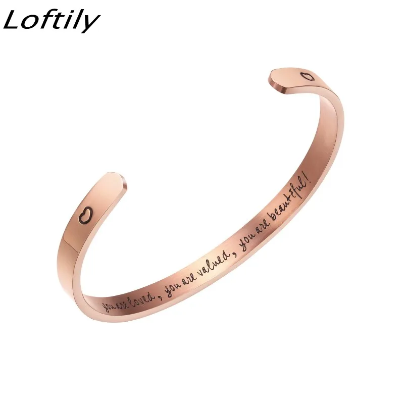 Браслет женский из нержавеющей стали с выгравированными надписями 6 мм 4 |