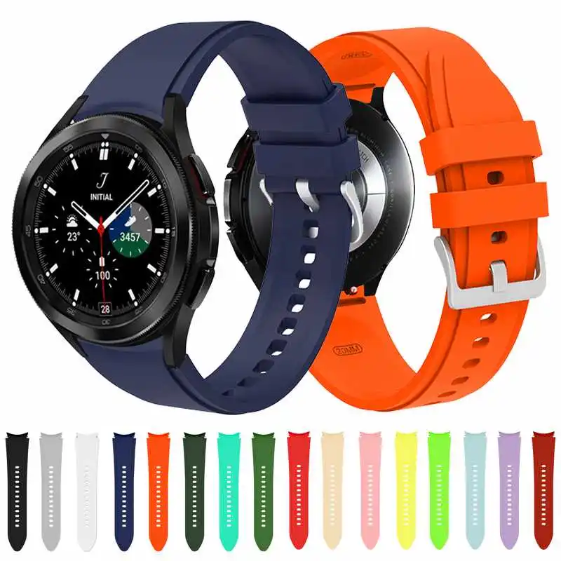 

Donmeioy Classic Silicone Strap For Samsung Galaxy Watch 4 Watch4 Band Smart Watch Wristband Bracelet WatchBand