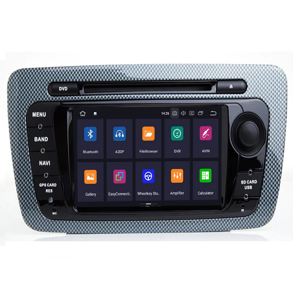 DSP 2 din 4G Android 10 автомобильный мультимедийный DVD-плеер стерео для Seat Ibiza